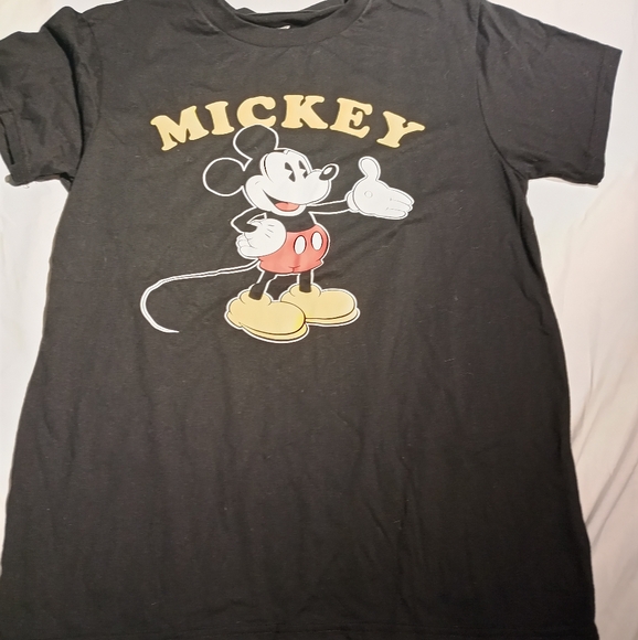 Disney Black and Gold Mickey Mouse Women T-Shirt - Picture 1 of 3